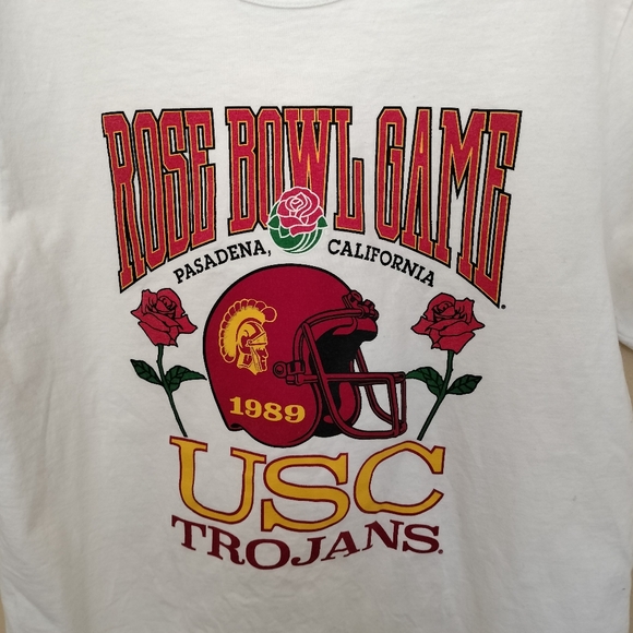 Champion White Cotton USC Trojans Rose Bowl Tee T-Shirt S College Football - Picture 2 of 5